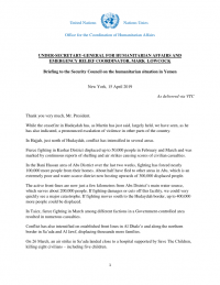1277143-ERC_USG Mark Lowcock Statement to the SecCo on Yemen – 15April2019 – as delivered
