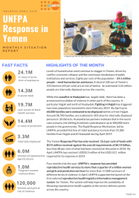 1295328-UNFPA Yemen – Monthly SitRep #4 April 19
